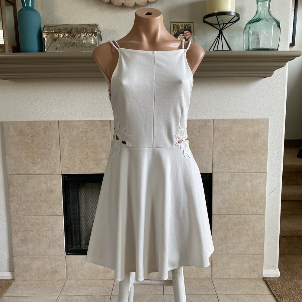 Free People White Strapy Mini Dress. Size Small.
